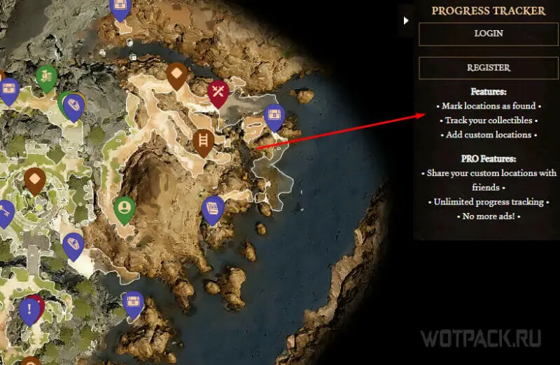 Интерактивная карта Baldur's Gate 3: сундуки, секреты, торговцы и NPC