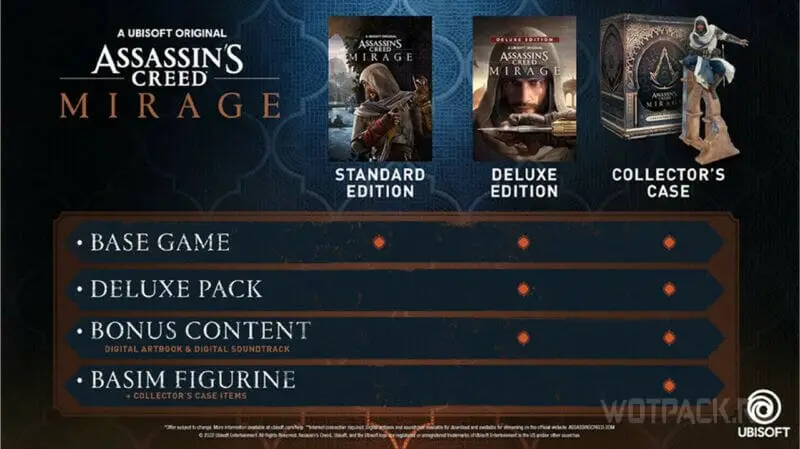 Сравнение изданий Assassin’s Creed Mirage