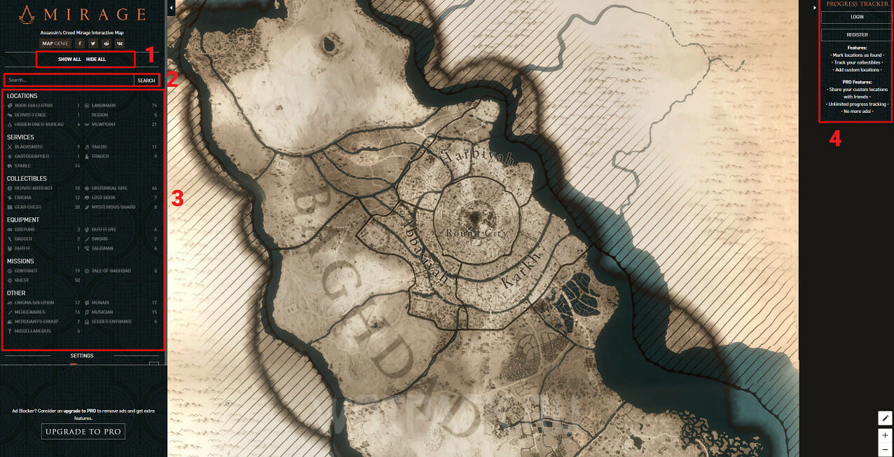 Assassin's Creed 1 Interactive Map