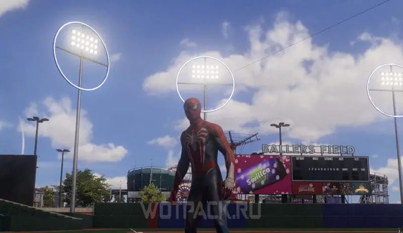 Home run in Marvel's Spider-Man 2: how to run around the bases at Big Apple Ballers Stadium