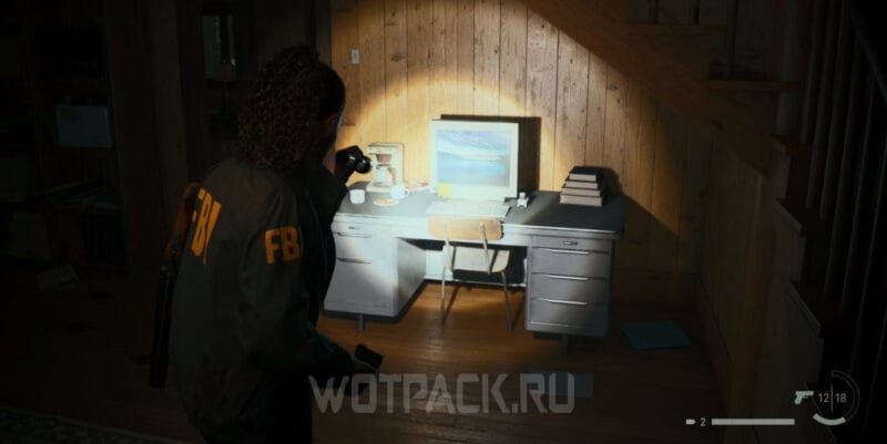 Компьютер на станции Witchfinder в Alan Wake 2