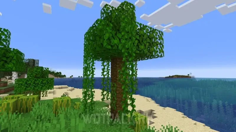 Minecraft में उष्णकटिबंधीय पेड़