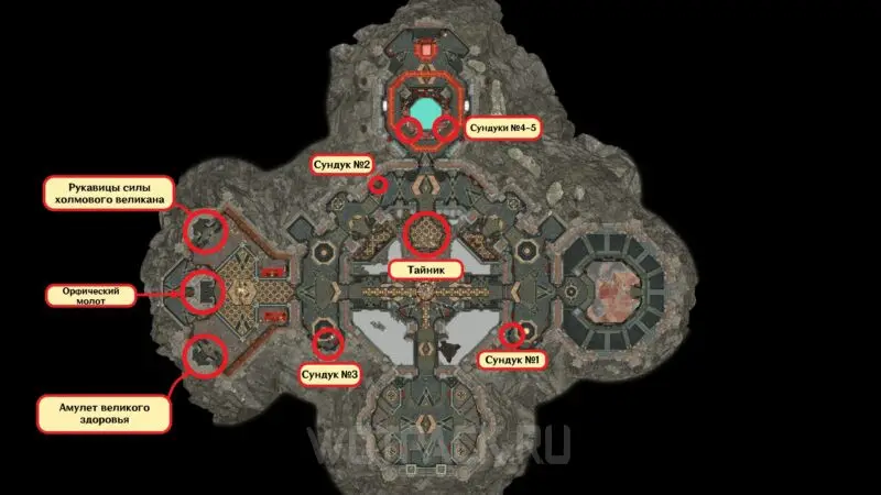 Карта всех сундуков и скрытых ценностей в Доме Надежды