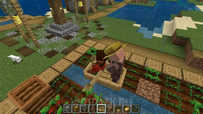Trang trại lúa mì, khoai tây, cà rốt và củ cải tự động trong Minecraft: cách làm