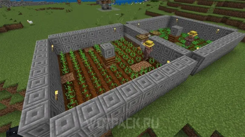 automatic vegetable farm with peasants