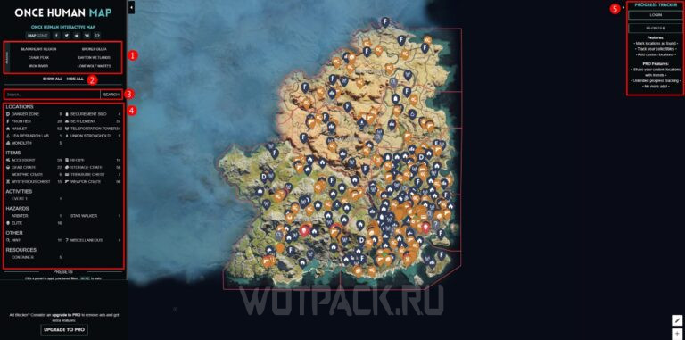Once Human interactive map: all symbols