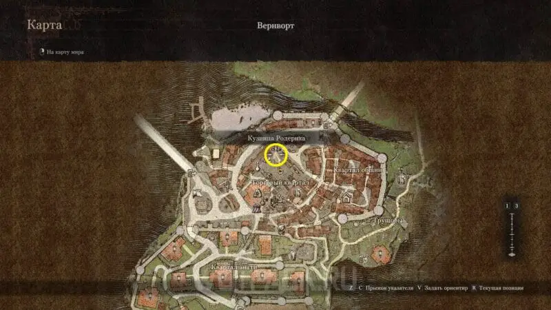 Glyndra en el mapa