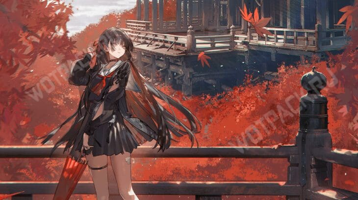 Чиса с зонтиком на прогулке