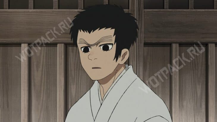 Мандзиро встречает с храме Момо