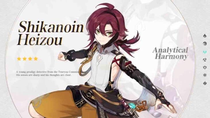 Заставка с детективом из Инадзумы