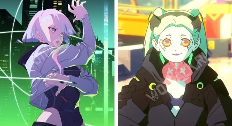 Люси и Ребекка из Cyberpunk EdgerunnersЛюси и Ребекка из Cyberpunk Edgerunners