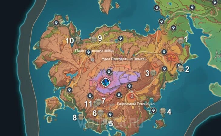 Богатые сундуки на карте Атокпана