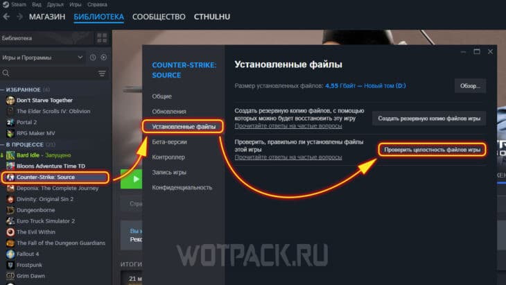 Проверка целостности файлов REPO