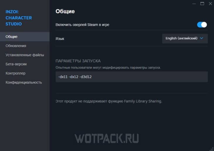 параметры запуска игры в Steam