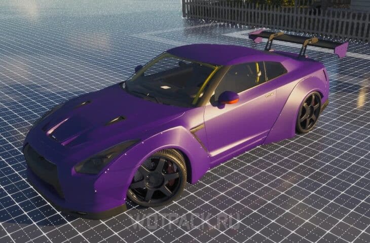 Превью модели Nissan GTR в режиме строительства