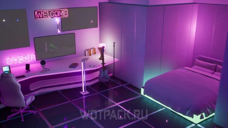 Демонстрация комнаты в стиле Cyberpunk