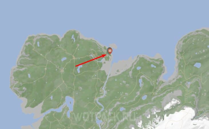 Расположение на карте входа в пещеру с ребризером