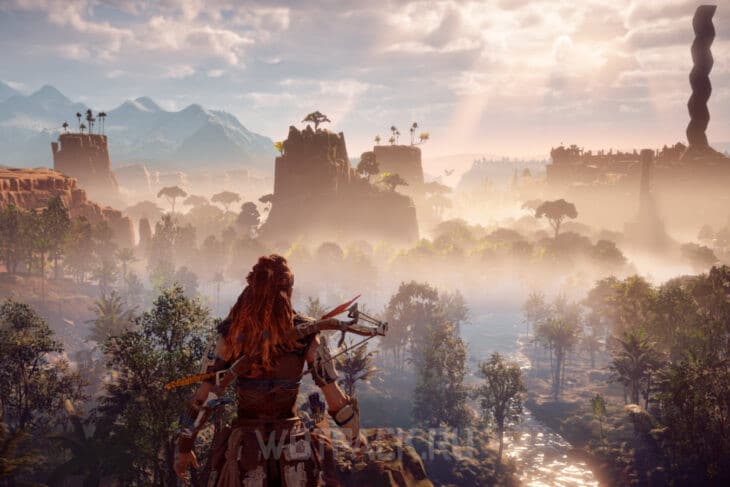 Элой в лесу в Horizon Forbidden West