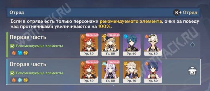 Состав 1 и 2 отряда в 6 этапе
