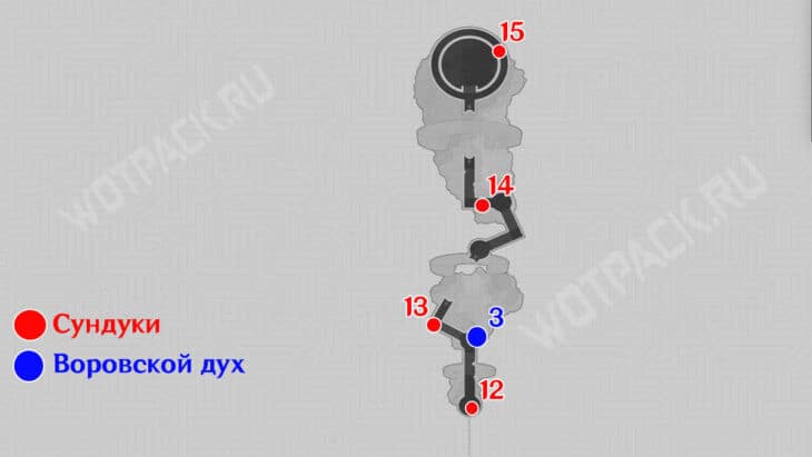 Карта активностей в Зале утраченного солнца Рассветной вершины 3