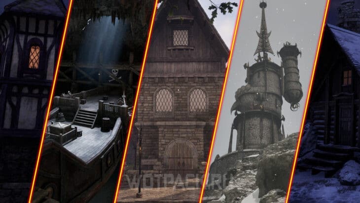 Разные виды домов в TES 4 Remastered