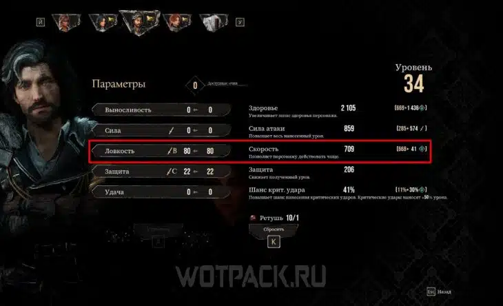 Распределение навыков Версо