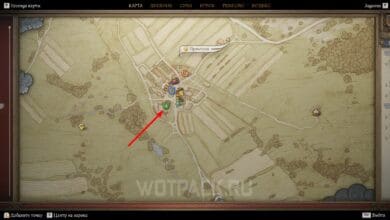 Расположение замка с росписью