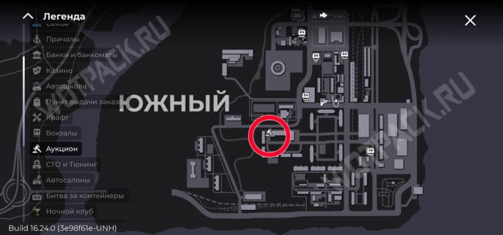 Аукцион на карте