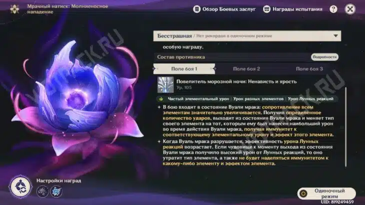 Характеристики Повелителя морозной ночи