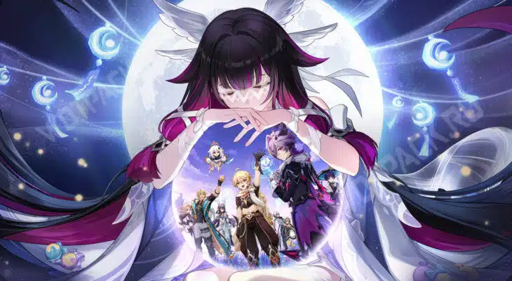 Коломбина держит луну