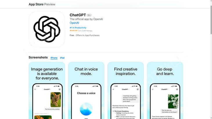 Приложение в магазине App Store