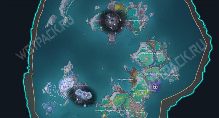 Расположение всех мини-боссов на карте