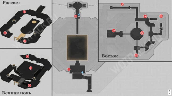 Карта сундуков в Вселенской матрице 1