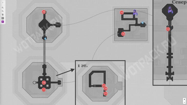 Карта сундуков в Вселенской матрице 2