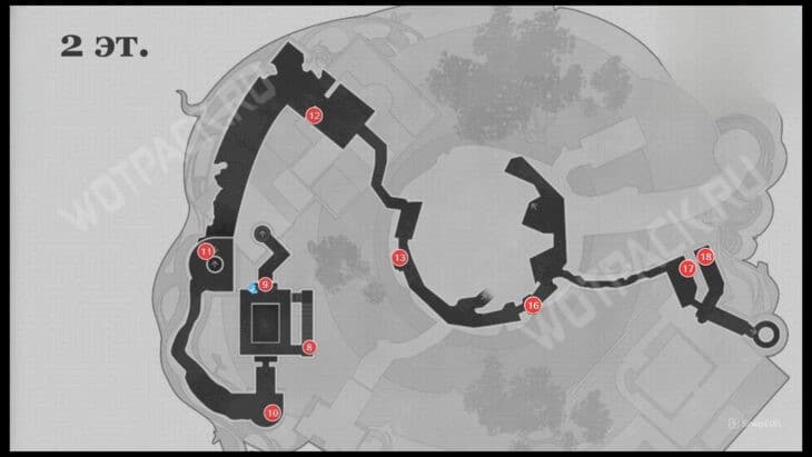 Карта сундуков сияющего шрама 2 этаж