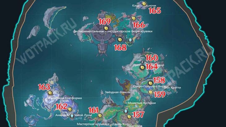 Расположение всей музыки на карте