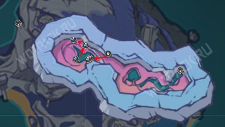 Маршрут фарма по пещере Короля крабов