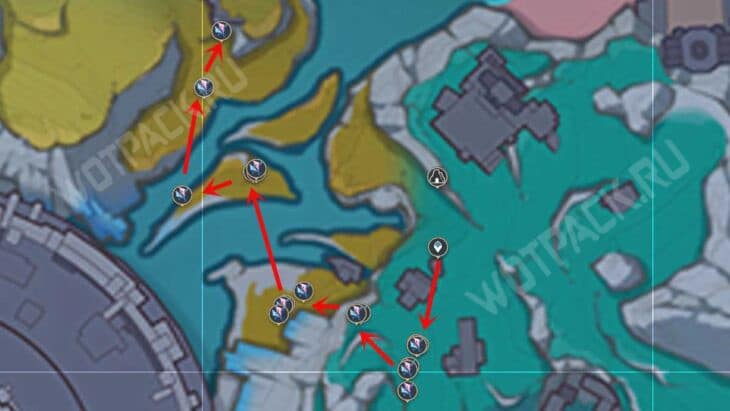 Маршрут фарма возле Экспериментального бюро