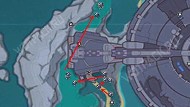 Маршрут фарма по карте экспериментального бюро