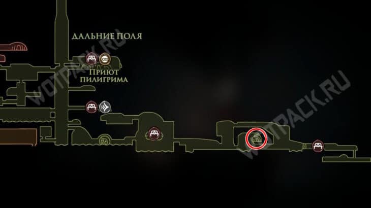 Расположение пещеры черепа