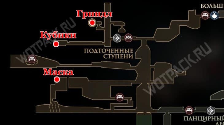 Места доступные с двойным прыжком в Подточенных ступенях