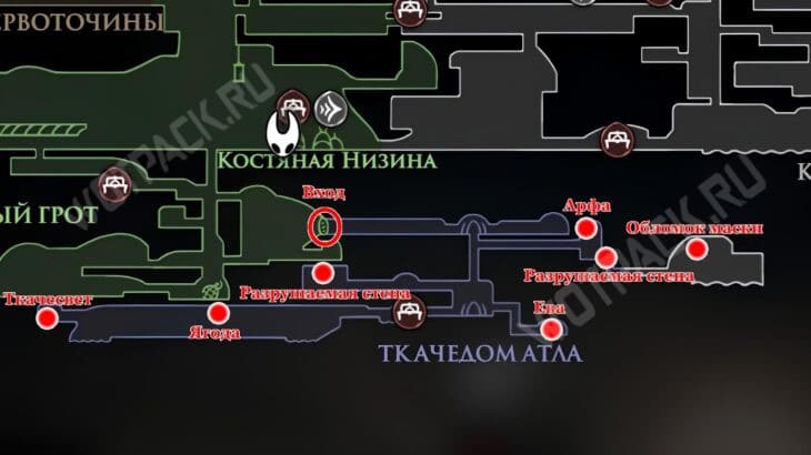 Карта Ткачедома Атла