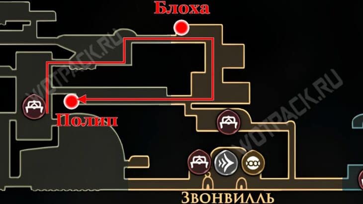 Дорога к шестому полипу и выходу в Панцирный лес