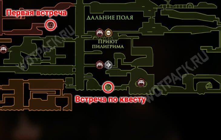 Две точки спавна опционального босса на карте
