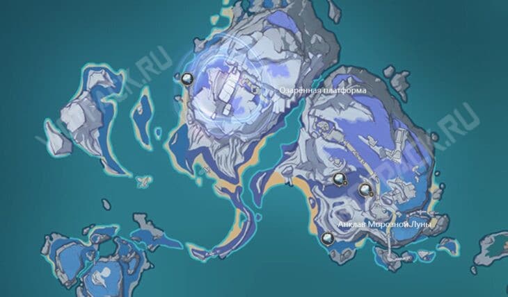 Все ягоды лакка на острове Хийси (карта с расположением точек)