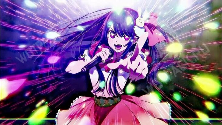 Ай Хошино поёт на сцене