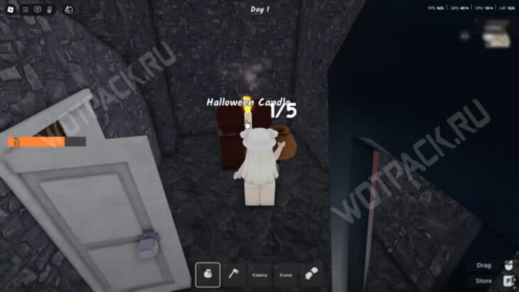 Хэллоуинские свечи в сундуке