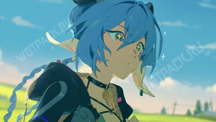 Люсия воодушевленно смотрит на овечек