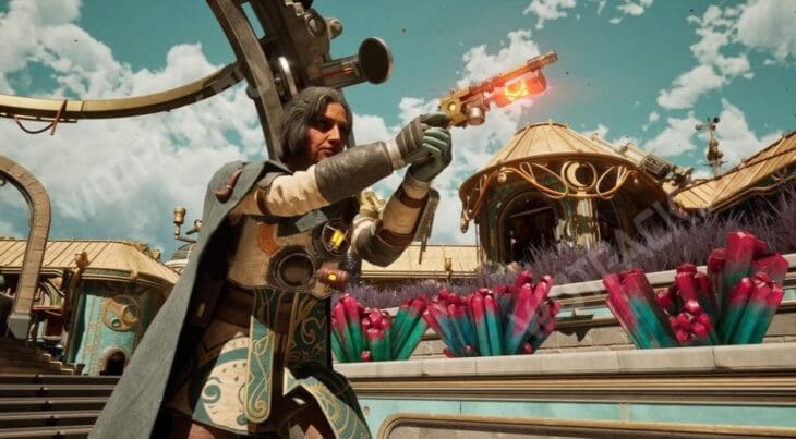 Марисоль прицеливается в противника