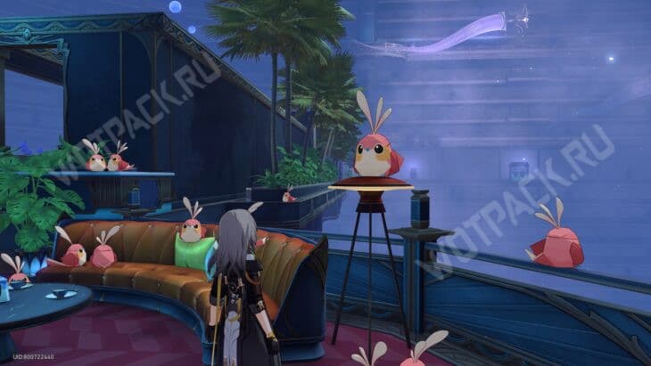 Первопроходец разговаривает с птицей-оригами у Большого Гнезда